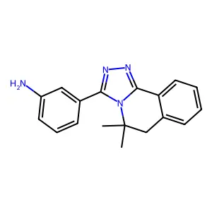 3-(5,5-dimethyl-6H-[1,2,4]triazolo[3,4-a]isoquinolin-3-yl)aniline structure