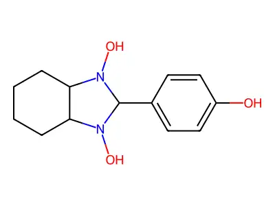 2-(4-hydroxyphenyl)hexahydro-1H-benzimidazole-1,3(2H)-diol structure