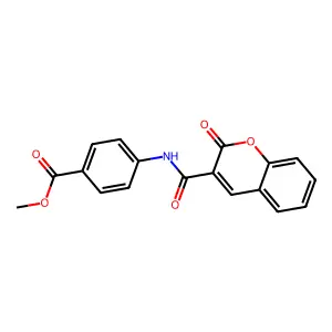 methyl 4-(2-oxo-2H-chromene-3-amido)benzoate structure