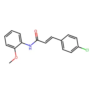 3-(4-chlorophenyl)-N-(2-methoxyphenyl)prop-2-enamide structure