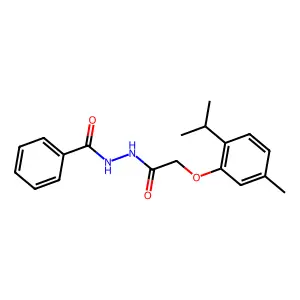 N'-[2-(5-methyl-2-propan-2-ylphenoxy)acetyl]benzohydrazide structure