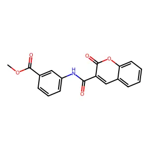 3-[(2-Oxo-2H-chromene-3-carbonyl)-amino]-benzoic acid methyl ester structure