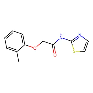 2-(2-methylphenoxy)-N-(1,3-thiazol-2-yl)acetamide structure