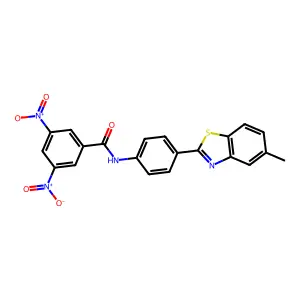 N-[4-(5-methyl-1,3-benzothiazol-2-yl)phenyl]-3,5-dinitrobenzamide structure