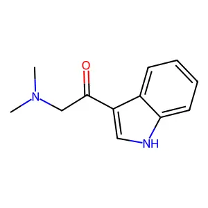 Indole, 3-(dimethylaminoacetyl)- structure
