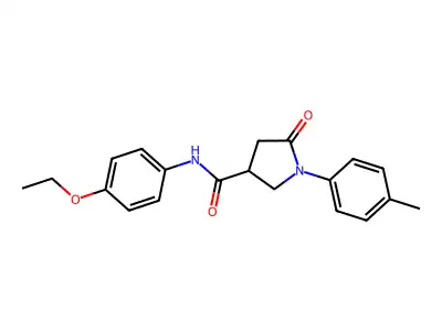 N-(4-ethoxyphenyl)-1-(4-methylphenyl)-5-oxopyrrolidine-3-carboxamide structure