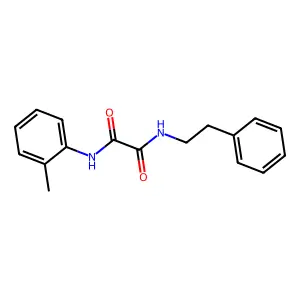 N-(2-methylphenyl)-N'-(2-phenylethyl)ethanediamide structure