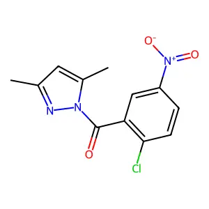 (2-Chloro-5-nitrophenyl)-(3,5-dimethylpyrazol-1-yl)methanone structure