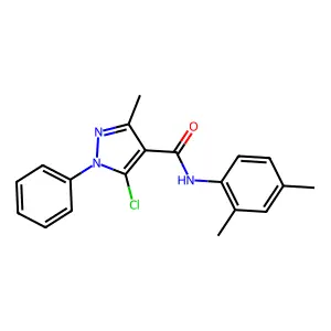 5-chloro-N-(2,4-dimethylphenyl)-3-methyl-1-phenyl-1H-pyrazole-4-carboxamide structure