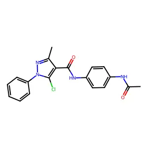 N-(4-acetamidophenyl)-5-chloro-3-methyl-1-phenylpyrazole-4-carboxamide structure
