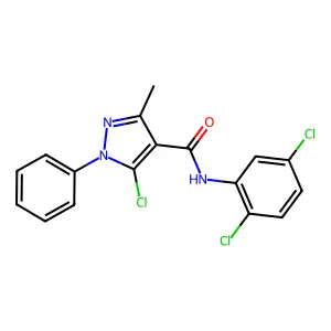 5-chloro-N-(2,5-dichlorophenyl)-3-methyl-1-phenyl-1H-pyrazole-4-carboxamide structure