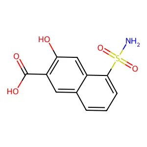 5-(Aminosulfonyl)-3-hydroxy-2-naphthoic acid structure