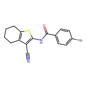 4-Bromo-N-(3-cyano-4,5,6,7-tetrahydrobenzo[b]thien-2-yl)benzamide structure