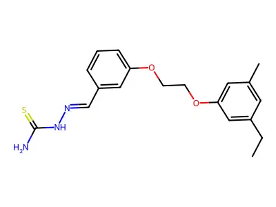 [(E)-[3-[2-(3-ethyl-5-methylphenoxy)ethoxy]phenyl]methylideneamino]thiourea structure