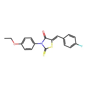 (5Z)-3-(4-ethoxyphenyl)-5-(4-fluorobenzylidene)-2-thioxo-1,3-thiazolidin-4-one structure