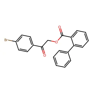 2-(4-Bromophenyl)-2-oxoethyl [1,1'-biphenyl]-2-carboxylate structure