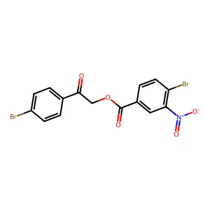 2-(4-Bromophenyl)-2-oxoethyl 4-bromo-3-nitrobenzoate structure