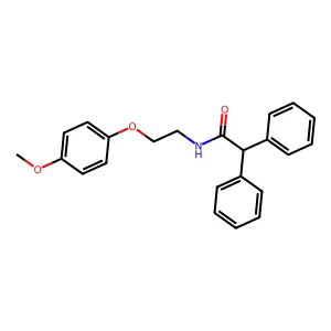 N-[2-(4-methoxyphenoxy)ethyl]-2,2-diphenylacetamide structure