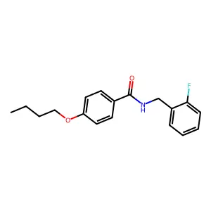 4-butoxy-N-[(2-fluorophenyl)methyl]benzamide structure