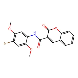 N-(4-bromo-2,5-dimethoxyphenyl)-2-oxo-2H-chromene-3-carboxamide structure