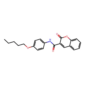 2-oxo-N-[4-(pentyloxy)phenyl]-2H-chromene-3-carboxamide structure