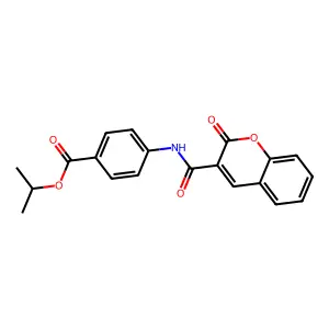 4-[(2-Oxo-2H-chromene-3-carbonyl)-amino]-benzoic acid isopropyl ester structure