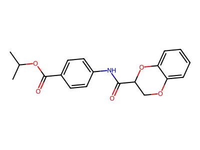 Isopropyl 4-[(2,3-dihydro-1,4-benzodioxin-2-ylcarbonyl)amino]benzoate structure