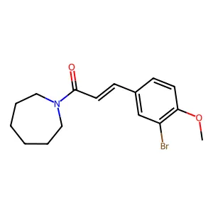 (E)-1-(azepan-1-yl)-3-(3-bromo-4-methoxyphenyl)prop-2-en-1-one structure