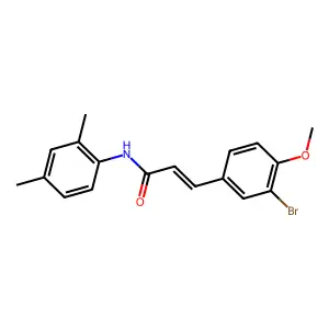 (2E)-3-(3-bromo-4-methoxyphenyl)-N-(2,4-dimethylphenyl)prop-2-enamide structure