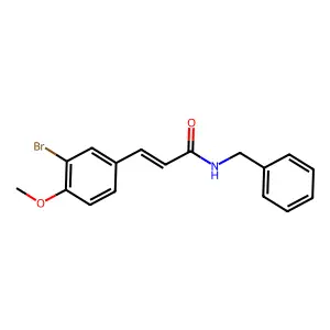 (E)-N-benzyl-3-(3-bromo-4-methoxyphenyl)acrylamide structure