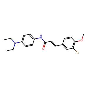 (2E)-3-(3-bromo-4-methoxyphenyl)-N-[4-(diethylamino)phenyl]prop-2-enamide structure