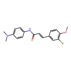 (E)-3-(3-bromo-4-methoxyphenyl)-N-(4-(dimethylamino)phenyl)acrylamide structure