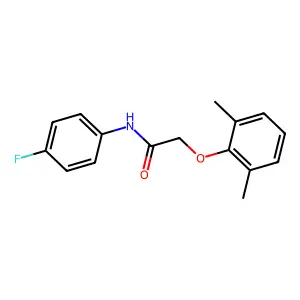 2-(2,6-dimethylphenoxy)-N-(4-fluorophenyl)acetamide structure