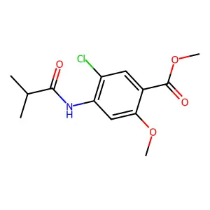 Methyl 5-chloro-4-(isobutyrylamino)-2-methoxybenzoate structure