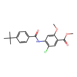 Methyl 4-(4-tert-butylbenzamido)-5-chloro-2-methoxybenzoate structure
