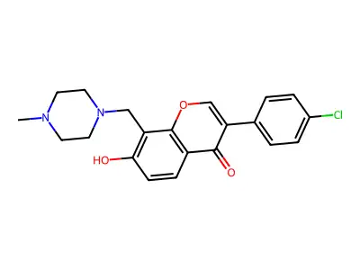 3-(4-Chlorophenyl)-7-hydroxy-8-[(4-methylpiperazinyl)methyl]chromen-4-one structure