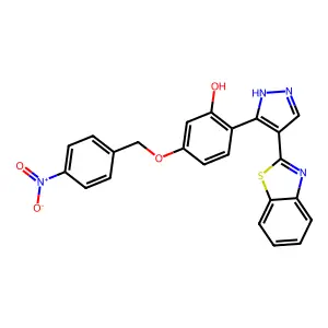2-(4-(benzo[d]thiazol-2-yl)-1H-pyrazol-3-yl)-5-((4-nitrobenzyl)oxy)phenol structure