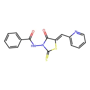 N-(4-Oxo-5-(2-pyridinylmethylene)-2-thioxo-1,3-thiazolidin-3-YL)benzamide structure