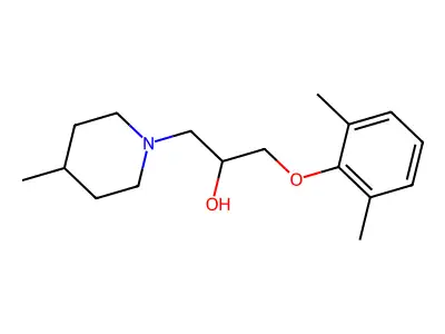 1-(2,6-Dimethylphenoxy)-3-(4-methylpiperidin-1-yl)propan-2-ol structure