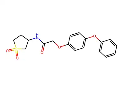 N-(1,1-dioxidotetrahydrothiophen-3-yl)-2-(4-phenoxyphenoxy)acetamide structure