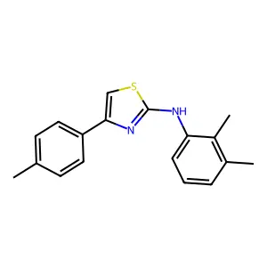 N-(2,3-dimethylphenyl)-4-(4-methylphenyl)-1,3-thiazol-2-amine structure