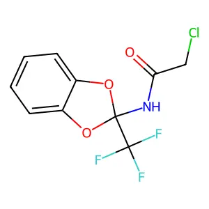 2-Chloro-N-(2-(trifluoromethyl)-1,3-benzodioxol-2-YL)acetamide structure