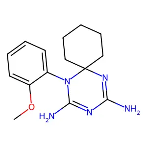 5-(2-Methoxyphenyl)-1,3,5-triazaspiro[5.5]undeca-1,3-diene-2,4-diamine structure