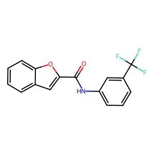 N-[3-(trifluoromethyl)phenyl]-1-benzofuran-2-carboxamide structure