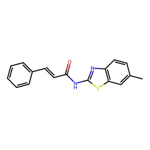 (E)-N-(6-methylbenzo[d]thiazol-2(3H)-ylidene)cinnamamide structure