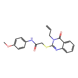 2-((3-allyl-4-oxo-3,4-dihydroquinazolin-2-yl)thio)-N-(4-methoxyphenyl)acetamide structure