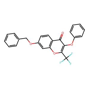 7-(benzyloxy)-3-phenoxy-2-(trifluoromethyl)-4H-chromen-4-one structure