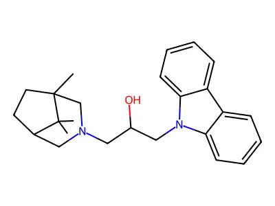 1-Carbazol-9-yl-3-(5,8,8-trimethyl-3-azabicyclo[3.2.1]octan-3-yl)propan-2-ol structure