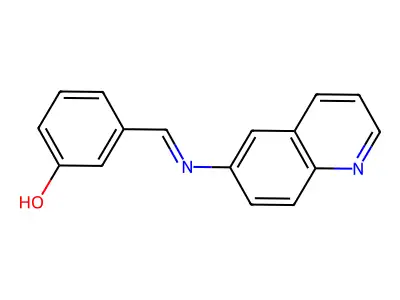 Phenol, 3-[(6-quinolinylimino)methyl]- structure