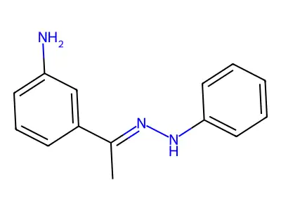 3-(N-anilino-C-methylcarbonimidoyl)aniline structure